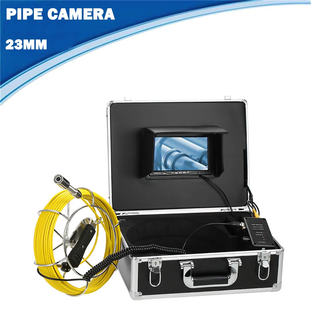 7-дюймовый монитор, водонепроницаемая трубная система для осмотра канализации с видеорегистратором, кабель из стекловолокна 20-50 м, 23 мм эндоскопическая промышленная камера, 12 светодиодов 
7-дюймовый монитор, водонепроницаемая трубная система для осмотра канализации с видеорегистратором, кабель из стекловолокна 20-50 м, 23 мм эндоскопическая промышленная камера, 12 светодиодов