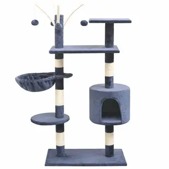 125 cm Cat Tree with Sisal Scratching Posts Cat Scratchers Multi-level Play Center Fully Functional Cat Gym For Multi-cats
125 cm Cat Tree with Sisal Scratching Posts Cat Scratchers Multi-level Play Center Fully Functional Cat Gym For Multi-cats
