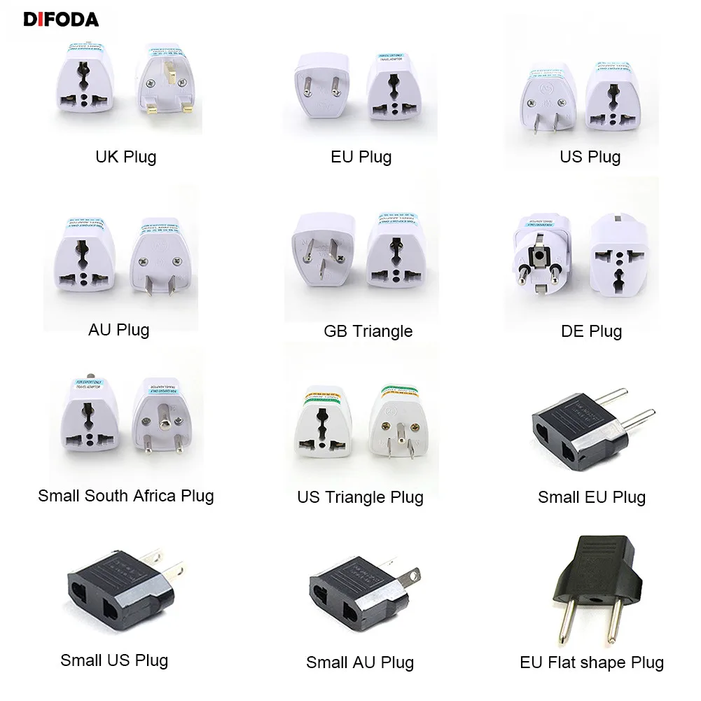 Universal EU to UK US to USA Power Adapter Travel Plug Converter 2 Flat Pin High Quality Plug DIFODA
Universal EU to UK US to USA Power Adapter Travel Plug Converter 2 Flat Pin High Quality Plug DIFODA