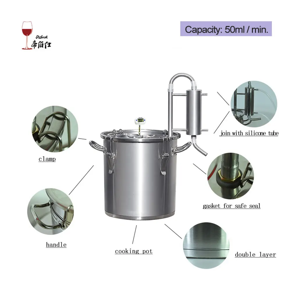 Alcohol Distiller,Home Brew Still Wine Making Boiler,Double Tower Copper Moonshine Still for Distilling, Water Distiller 304 Sta
Alcohol Distiller,Home Brew Still Wine Making Boiler,Double Tower Copper Moonshine Still for Distilling, Water Distiller 304 Sta
