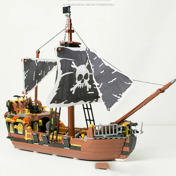 Pirates of The Caribbean Ship Boat MOC Model Building Blocks Bricks Toys Black Pearl Tempestuous Waves Series Black Hawk
Pirates of The Caribbean Ship Boat MOC Model Building Blocks Bricks Toys Black Pearl Tempestuous Waves Series Black Hawk