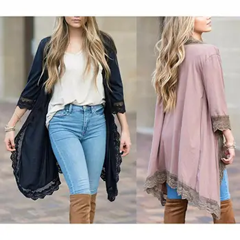 Sping New Women's Crochet Lace Loose Shawl Kimono Cardigan Boho Chiffon Coats Capes Ladies Ponchos OBritish style Solid Outwear
Sping New Women's Crochet Lace Loose Shawl Kimono Cardigan Boho Chiffon Coats Capes Ladies Ponchos OBritish style Solid Outwear