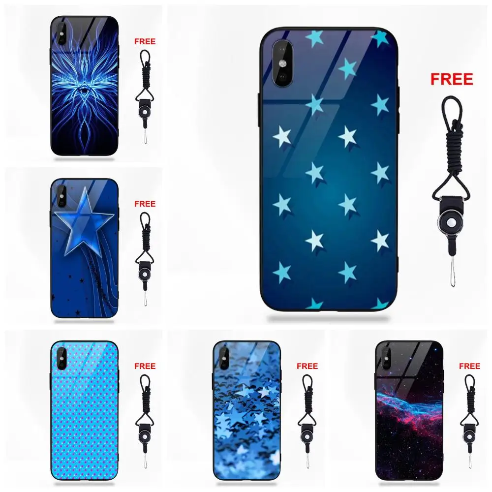 For Apple iPhone X XS Max XR 5 5C 5S SE 6 6S 7 8 Plus Silicone TPU Frame Tempered Glass Design Phone Artistic Cool Blue Stars
For Apple iPhone X XS Max XR 5 5C 5S SE 6 6S 7 8 Plus Silicone TPU Frame Tempered Glass Design Phone Artistic Cool Blue Stars