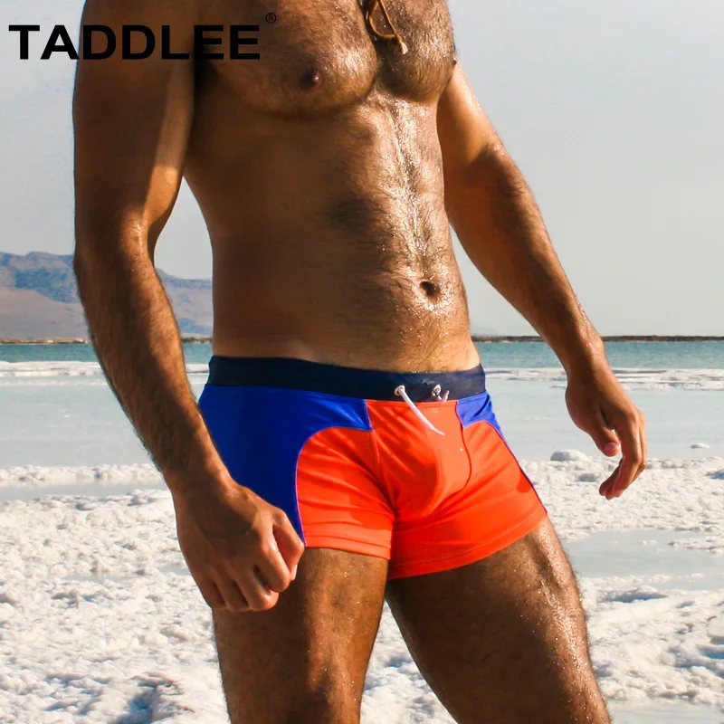 

Taddlee Brand Swimsuits Men's Swim Boxer Trunks Sexy Swimwear Square Cut Board Shorts Quick Dry Bathing Suits Men Swimming Breif