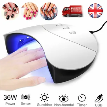 New 36W Nail Dryer UV LED Nail Lamp Light Machine Curing UV Nail Gel Manicure Nail Dryer with USB Power Cable
New 36W Nail Dryer UV LED Nail Lamp Light Machine Curing UV Nail Gel Manicure Nail Dryer with USB Power Cable