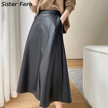 Sister Fara Spring PU Leather Half Skirt Women High Waist Diagonal Pocket Faux Leather Skirt Autumn Ladies Split PU Long Skirt
Sister Fara Spring PU Leather Half Skirt Women High Waist Diagonal Pocket Faux Leather Skirt Autumn Ladies Split PU Long Skirt