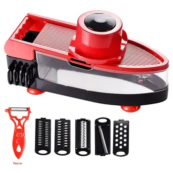 Slicer Vegetable Cutter Grater Chopper Julienne 6 Interchangeable Blades & Peeler Hand Protector Food Container Potato Cutter
Slicer Vegetable Cutter Grater Chopper Julienne 6 Interchangeable Blades & Peeler Hand Protector Food Container Potato Cutter