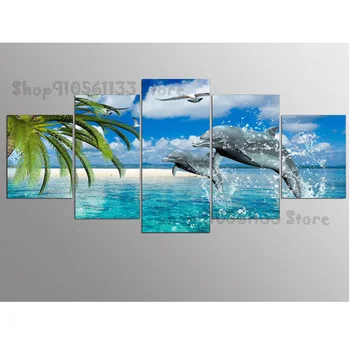 Full Square Round 5 PCS Diamond Painting dolphin DIY 5D Mosaic Diamond Embroidery triptych painting for Living room decor GG3857
Full Square Round 5 PCS Diamond Painting dolphin DIY 5D Mosaic Diamond Embroidery triptych painting for Living room decor GG3857