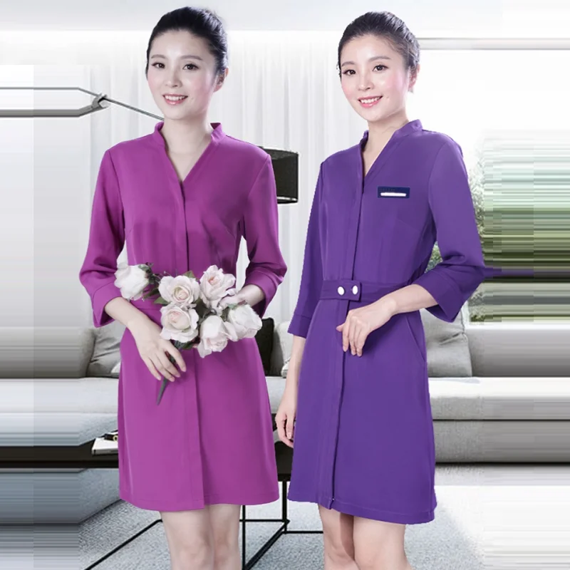 2021 модная косметологическая униформа, Корейская одежда для салона красоты и спа, платье для салона красоты и здоровья, рабочая одежда для гида отеля DD2621 
2021 модная косметологическая униформа, Корейская одежда для салона красоты и спа, платье для салона красоты и здоровья, рабочая одежда для гида отеля DD2621