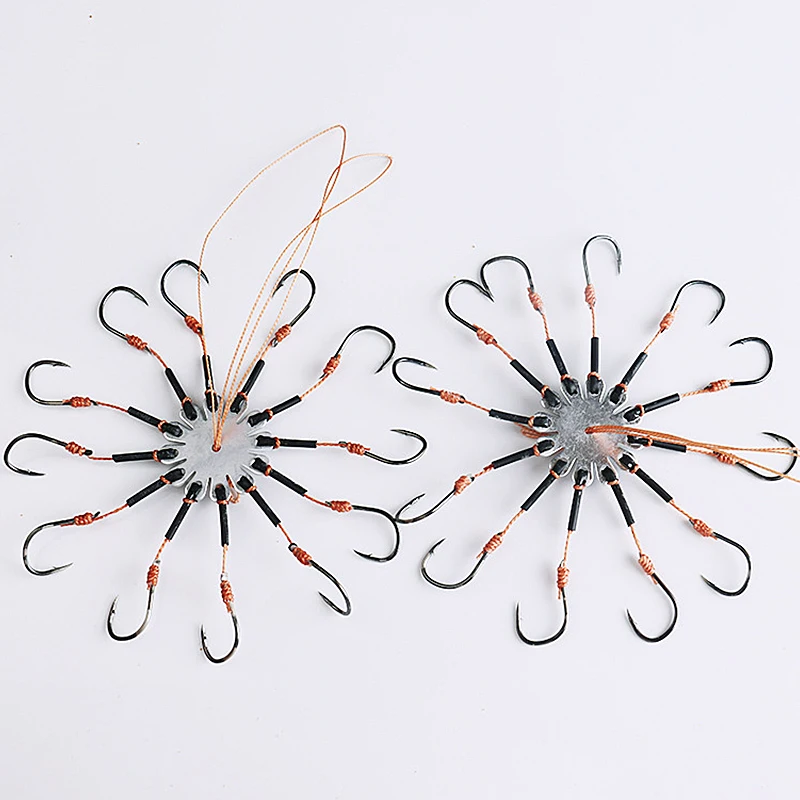2Pcs/set Fishhooks Fishing Flap Explosion String Fishing Hook Prevent Winding Pesca With Hose Model 6-15 Carbon Steel 12 Hooks
2Pcs/set Fishhooks Fishing Flap Explosion String Fishing Hook Prevent Winding Pesca With Hose Model 6-15 Carbon Steel 12 Hooks
