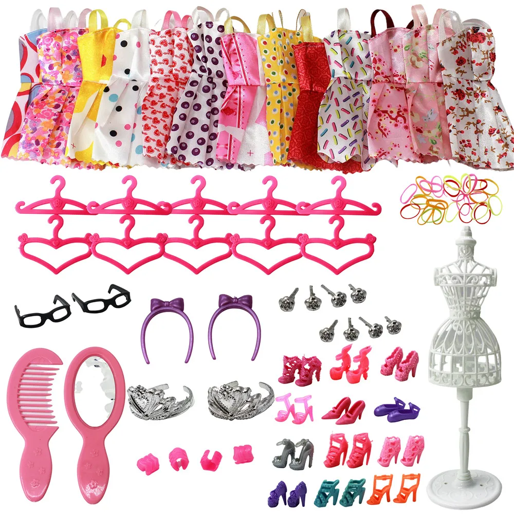 Generic NEW 1 Set Clothes For Barbie Doll Shoes Boots Mini Dress Best
