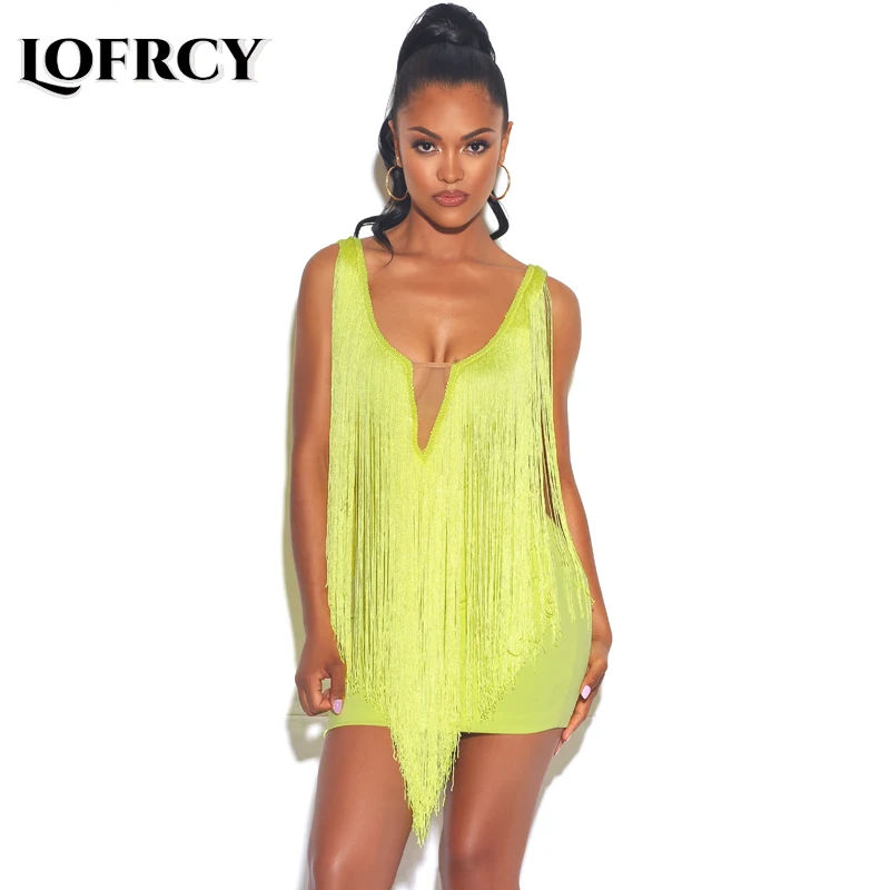 Sexy V-Neck Sleeveless Bodycon Women Clothing Slim Short Tank Dress Summer Fringe Tassel Clubwear Evening Party Beach Mini Dress
Sexy V-Neck Sleeveless Bodycon Women Clothing Slim Short Tank Dress Summer Fringe Tassel Clubwear Evening Party Beach Mini Dress