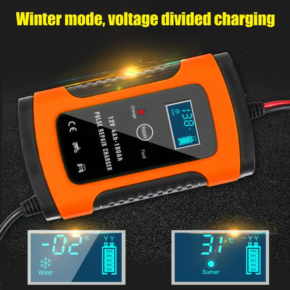 12V 6A Pulse Repair Charger with LCD Display, Motorcycle & Car Battery Charger, AGM Deep Cycle GEL Lead-Acid Charger(Red)
12V 6A Pulse Repair Charger with LCD Display, Motorcycle & Car Battery Charger, AGM Deep Cycle GEL Lead-Acid Charger(Red)