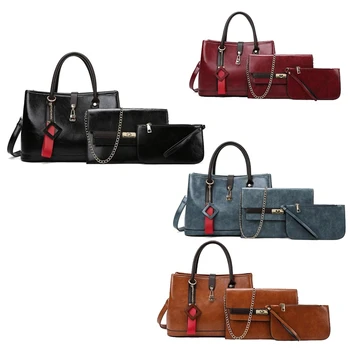 3Pcs Female Bag Set Wild Ins Diagonal Shoulder Bag Bucket Bag Tote Bag Solid Color Retro Mother Bag Handbag 
3Pcs Female Bag Set Wild Ins Diagonal Shoulder Bag Bucket Bag Tote Bag Solid Color Retro Mother Bag Handbag