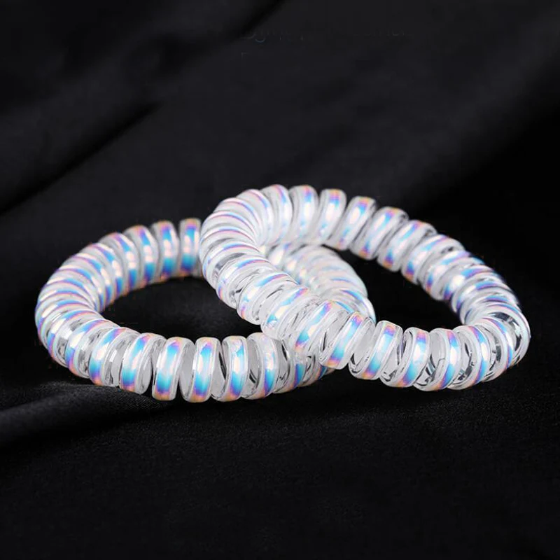 5Pcs/Lot Big Size (5.5cm) Hair Scrunchie AB White Telephone Wire Elastic Band Rope Hair Ring Spiral Rubber Band Hairband
5Pcs/Lot Big Size (5.5cm) Hair Scrunchie AB White Telephone Wire Elastic Band Rope Hair Ring Spiral Rubber Band Hairband