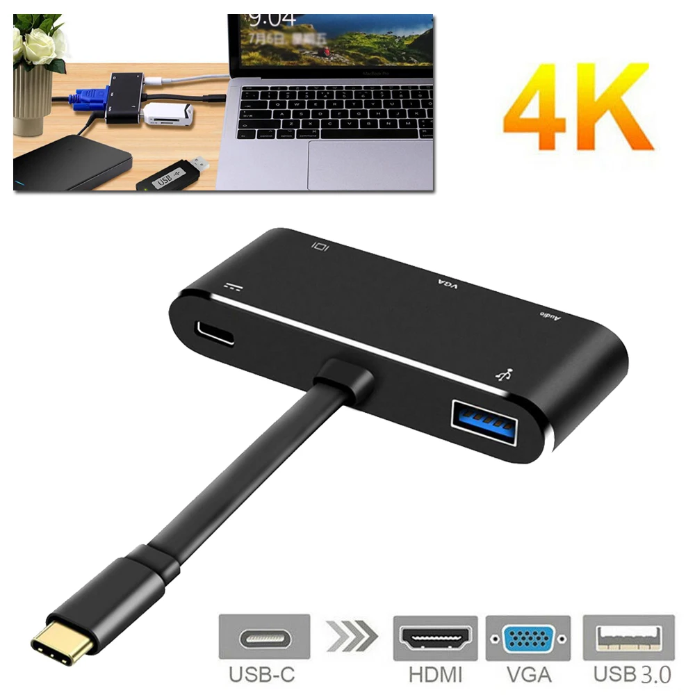 3.62'' Multifunctional Aluminum Alloy HDMI VGA USB 3.1 3.0 Type C Hub Adapter Output HUB Adapter Connector Converter Ethernet
3.62'' Multifunctional Aluminum Alloy HDMI VGA USB 3.1 3.0 Type C Hub Adapter Output HUB Adapter Connector Converter Ethernet