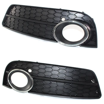 1 Pair Fog Light Frame Under Grid Fog Lamp Grille Replacement Kit for 2008-2011 Audi A5 8T080768201C ,8T08531022Zz Right & 8T085