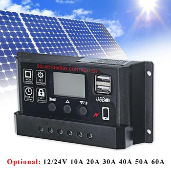 10/20/30/40/50/60A Solar Charge Controller 12/24V Large LCD Display Adjustable Auto Solar Controllers Full 4-stage PWM Charge
10/20/30/40/50/60A Solar Charge Controller 12/24V Large LCD Display Adjustable Auto Solar Controllers Full 4-stage PWM Charge