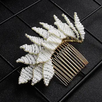 White Rice Handmade Wedding Headdress Hair Clips Bridal Hair Comb Headband Accessories Women Headpieces FS125
White Rice Handmade Wedding Headdress Hair Clips Bridal Hair Comb Headband Accessories Women Headpieces FS125