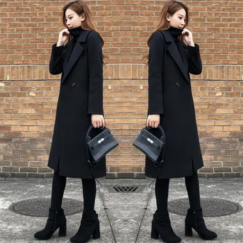 Woolen coat female autumn and winter new Korean version was thin and long in the long woolen coat is popular
Woolen coat female autumn and winter new Korean version was thin and long in the long woolen coat is popular