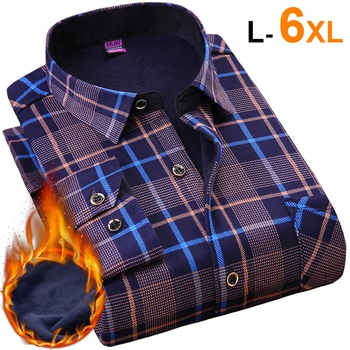 NIGRITY 2019 Winter Mens Fashion Warm Long Sleeve Plaid Shirt Thick Fleece Lined Soft Casual Flannel Shirt Plus Big Size L-6XL
NIGRITY 2019 Winter Mens Fashion Warm Long Sleeve Plaid Shirt Thick Fleece Lined Soft Casual Flannel Shirt Plus Big Size L-6XL