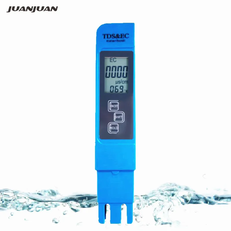 TDS&EC Meter Temperature Tester pen 3 In1 Function Conductivity Water Quality Testing Device EC Tester 0-9990ppm for Pool 15%
TDS&EC Meter Temperature Tester pen 3 In1 Function Conductivity Water Quality Testing Device EC Tester 0-9990ppm for Pool 15%