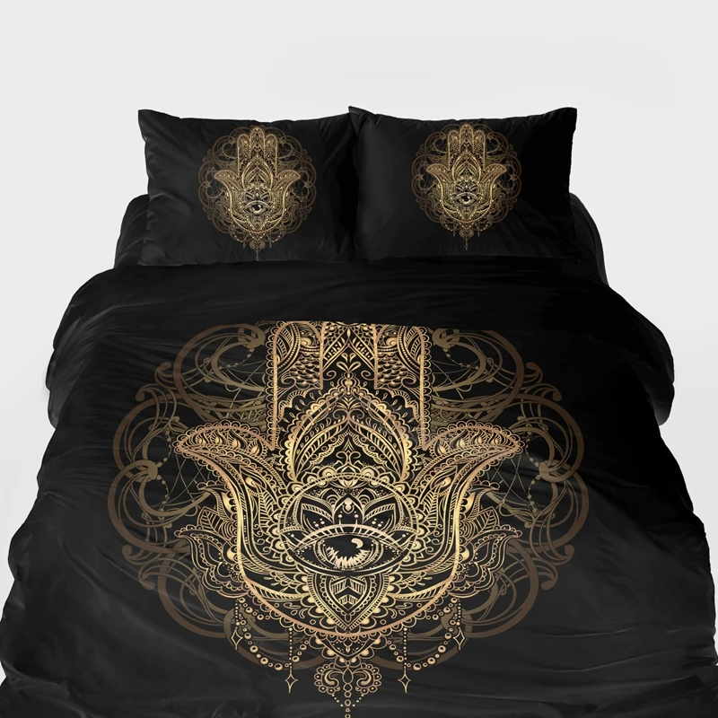 3d Bed Set Luxury Bedding Sets King Size Duvet Cover Set Black