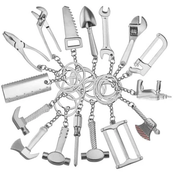 20 Models Mini Tool Keychain Wrench Metal Key Chain Spanner Hammer Saw Axe Pliers Drill Key Ring
20 Models Mini Tool Keychain Wrench Metal Key Chain Spanner Hammer Saw Axe Pliers Drill Key Ring