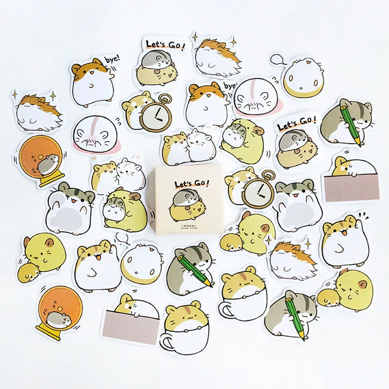 40PCS Creative Small Guinea Pig Yellow Paper Sticker Decoration DIY Ablum Diary Scrapbooking Label Sticker Cute Stationery
40PCS Creative Small Guinea Pig Yellow Paper Sticker Decoration DIY Ablum Diary Scrapbooking Label Sticker Cute Stationery