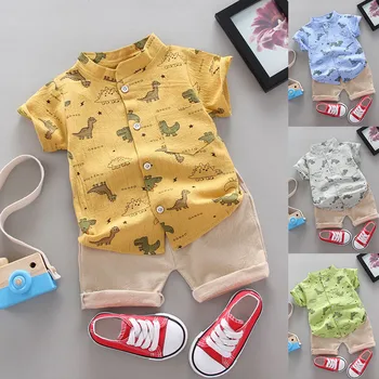 Toddler Baby Boys Clothes Cartoon Dinosaur T-shirt Short Sleeve Tops+Pants Shorts Outfits two picese set Kids Clothing
Toddler Baby Boys Clothes Cartoon Dinosaur T-shirt Short Sleeve Tops+Pants Shorts Outfits two picese set Kids Clothing