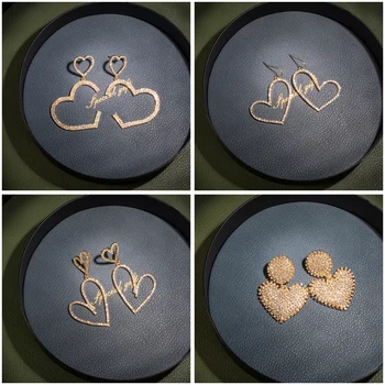 ZWC New Elegant Exaggerated Heart-shaped Dangle Prevent Allergy Earrings For Women 2020 Fashion Crystal Drop Earring Jewelry
ZWC New Elegant Exaggerated Heart-shaped Dangle Prevent Allergy Earrings For Women 2020 Fashion Crystal Drop Earring Jewelry