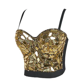 Sexy Silver/Gold Sequin Cropped Top Bustier Women Shiny Crystal Top Club Party Rave Festival Tank Top
Sexy Silver/Gold Sequin Cropped Top Bustier Women Shiny Crystal Top Club Party Rave Festival Tank Top