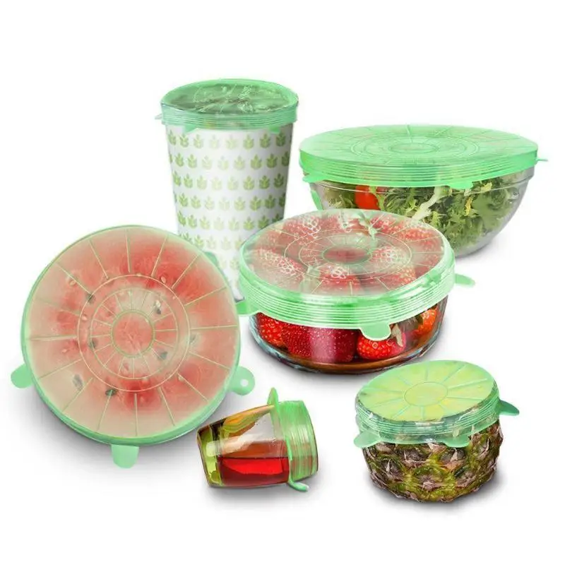 6pcs/set Universal Silicone Stretch Suction Pot Lids Kitchen Bowl Stopper Cover Cooking Pan Spill Lids Food Fresh Keeping Lid
6pcs/set Universal Silicone Stretch Suction Pot Lids Kitchen Bowl Stopper Cover Cooking Pan Spill Lids Food Fresh Keeping Lid