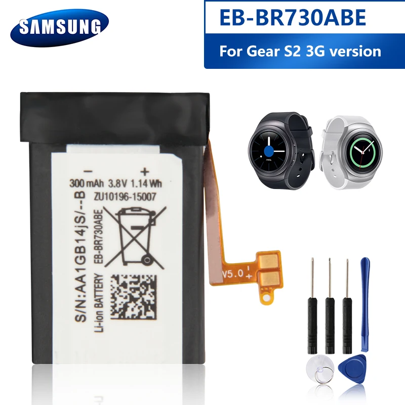 Оригинальная Аккумуляторная батарея для часов Samsung Gear S2 3G R730 EB BR730ABE SM R730A R730V R735V 300