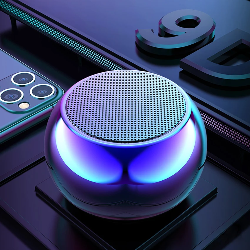 Портативный Bluetooth динамик Aimitek 5 0 маленький беспроводной стереосабвуфер TWS