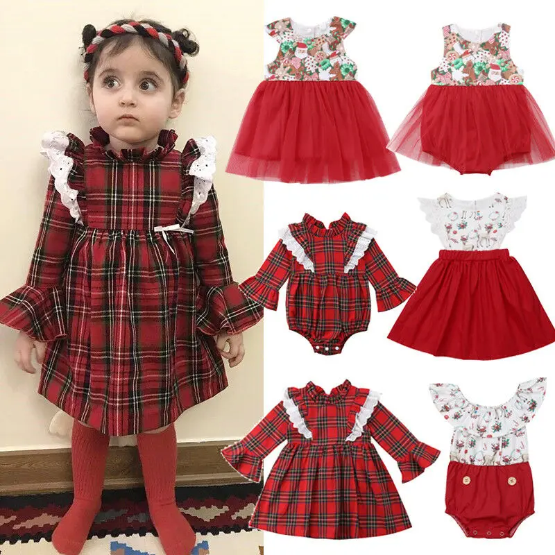 Christmas Costume For Baby Girls Cartoon Cotton Baby One Piece Plaid Bodysuit + Tutu Dress Outfit Sister Clothes Xmas Clothing
Christmas Costume For Baby Girls Cartoon Cotton Baby One Piece Plaid Bodysuit + Tutu Dress Outfit Sister Clothes Xmas Clothing