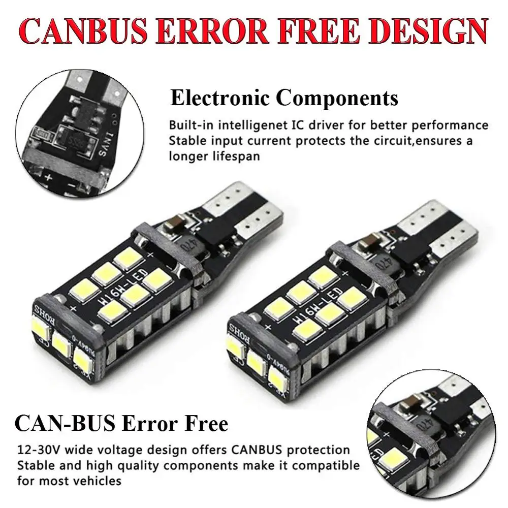 For car reversing light 912921 T15 W16W 12V super bright white LED bulb without error car backup parking
For car reversing light 912921 T15 W16W 12V super bright white LED bulb without error car backup parking