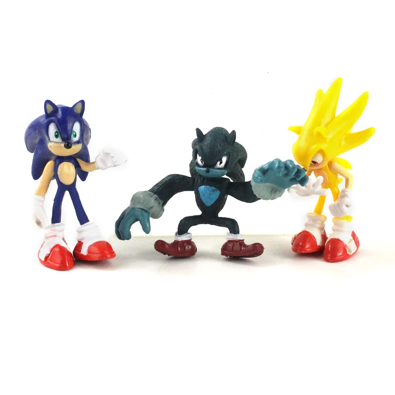 5-7cm 6pcs/set Sonic Boom Rare Dr Eggman Shadow Tails Characters PVC Sonic Action Figures Model Toy gifts for children