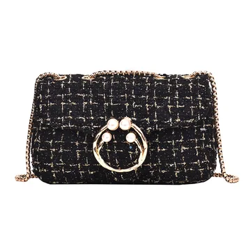 2019 Winter Fashion New Square Crossbody bag Quality Woolen Women's Designer Handbag Pearl Lock Chain Shoulder Messenger Bags
2019 Winter Fashion New Square Crossbody bag Quality Woolen Women's Designer Handbag Pearl Lock Chain Shoulder Messenger Bags