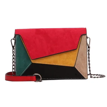 Women bag 2020 new fashion shoulder personality contrast color high quality matte geometric patchwork frosted crossbody bag 
Women bag 2020 new fashion shoulder personality contrast color high quality matte geometric patchwork frosted crossbody bag