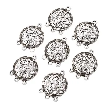 

Antique Silver Color Tibetan Style Chandelier Component Links for Dangle Earring Making, Lead&Cadmium& Nickel Free