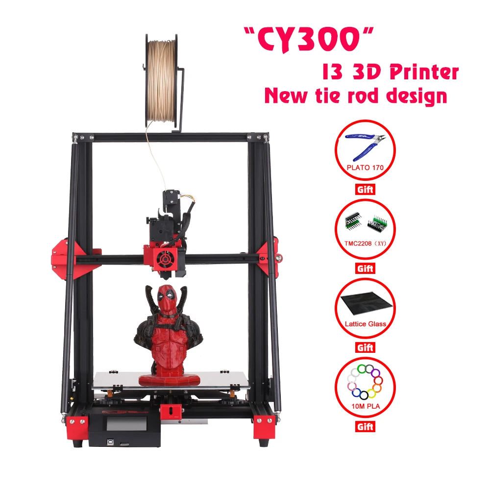 Creativity 3d printer Safe Power Resume Print with 300X300X400 Build Volume Lattice Glass, Upgrade to Auto Leveling
Creativity 3d printer Safe Power Resume Print with 300X300X400 Build Volume Lattice Glass, Upgrade to Auto Leveling
