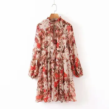 2020 Women Elegant Tropical Flower Printing Hem Ruffles Casual Mini Dress Lady Long Sleeve Chiffon Vestidos Chic Dresses
2020 Women Elegant Tropical Flower Printing Hem Ruffles Casual Mini Dress Lady Long Sleeve Chiffon Vestidos Chic Dresses