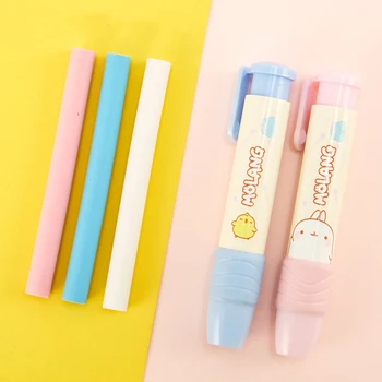Creative Retractable Eraser with 3 Replace Refills Cartoon Cute Kawaii Stationery Pencil Eraser for Kids School Office Supplies
Creative Retractable Eraser with 3 Replace Refills Cartoon Cute Kawaii Stationery Pencil Eraser for Kids School Office Supplies