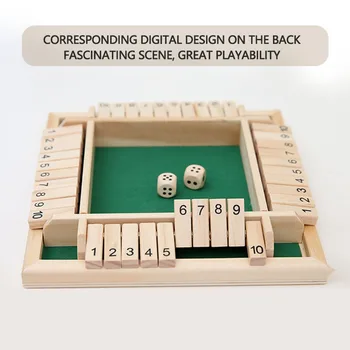 4 Player Digital Puzzle Board Game Shut The Box Game Set Number Drinking Games Wooden Mathematic Traditional Pub Board Dice Game
4 Player Digital Puzzle Board Game Shut The Box Game Set Number Drinking Games Wooden Mathematic Traditional Pub Board Dice Game