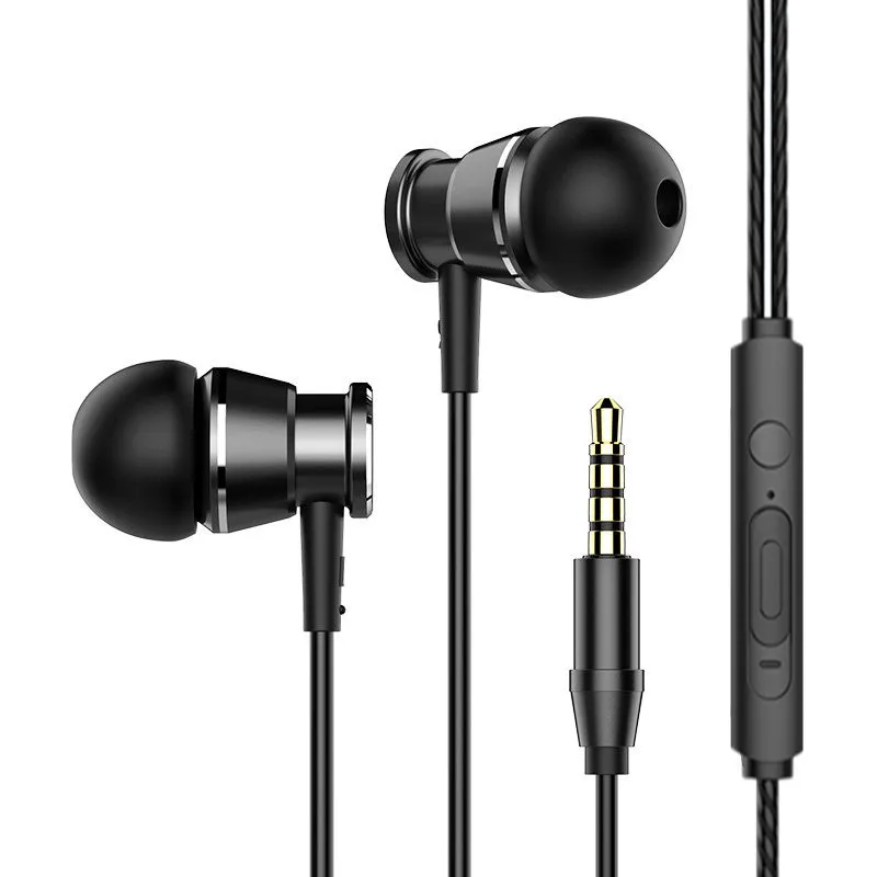 

Metal wired Earphone Sport in ear Hifi bass stereo headset for iPhone Samsung xiaomi Headset fone de ouvido auricular 3.5mm