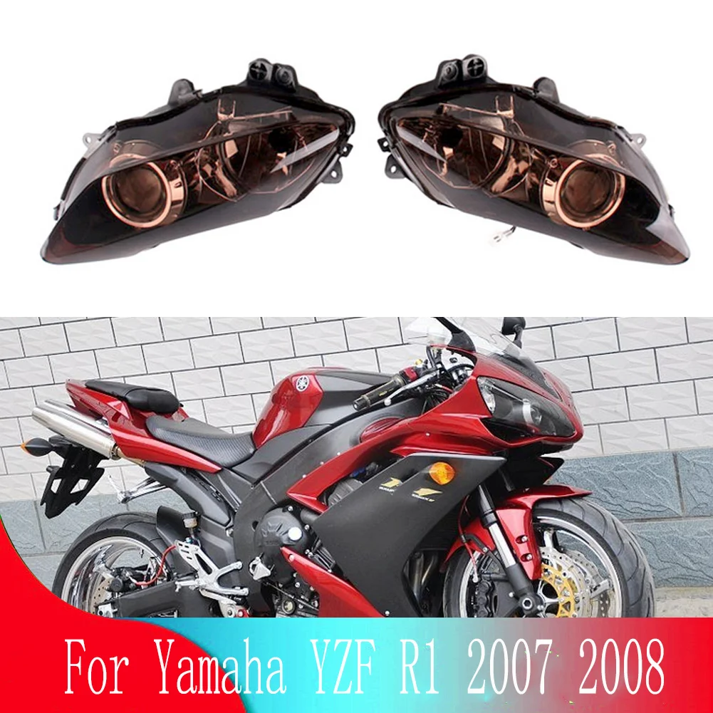 

For Yamaha YZF R1/YZF-R1/YZFR1 2007 2008 Cafe Racer Motorcycle Accessories Front Headlight Headlamp Head Light Lighting Lamp