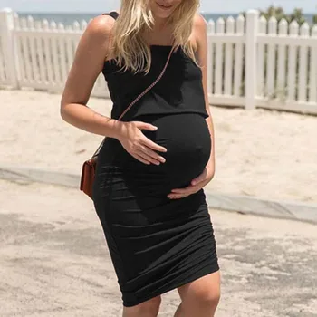 Women Maternity Fashion sexy Backless Short Sleeveless Sexy Dress Soild Pregnant Mother Dress Pregnancy Clothes Clothing 
Women Maternity Fashion sexy Backless Short Sleeveless Sexy Dress Soild Pregnant Mother Dress Pregnancy Clothes Clothing