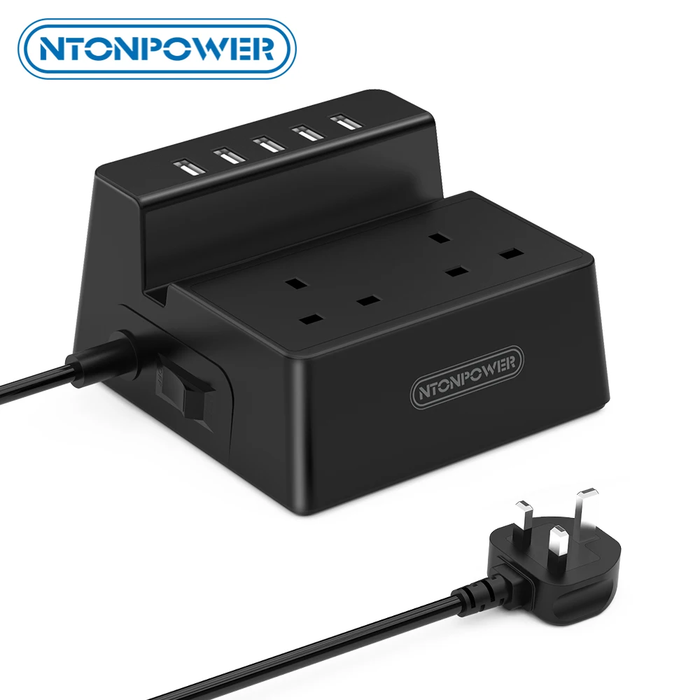 NTONPOWER 2 Way Extension Lead with 5 USB Sockets Switched Power Strip with Holder Desktop Electric Plug USB Charger For Office
NTONPOWER 2 Way Extension Lead with 5 USB Sockets Switched Power Strip with Holder Desktop Electric Plug USB Charger For Office