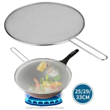 Tools Frying Pan Lid Splash Guard for Pans Spill Stopper Cover Convenient Practical Gadget Cooking Home 29/33cm Stainless Steel
Tools Frying Pan Lid Splash Guard for Pans Spill Stopper Cover Convenient Practical Gadget Cooking Home 29/33cm Stainless Steel